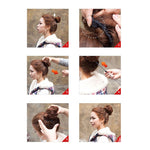 Haarknoten Blumenform Haar-Paket Haarscheibe (Kastanienbraun)