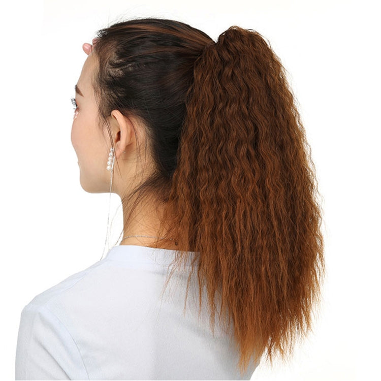 Natürlicher Retro Kurz Lockig Haar Clip-in Maisblond Pferdeschwanz Perücke