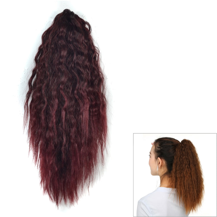 Natürlicher Retro Kurz Lockig Haar Clip-in Maisblond Pferdeschwanz Perücke