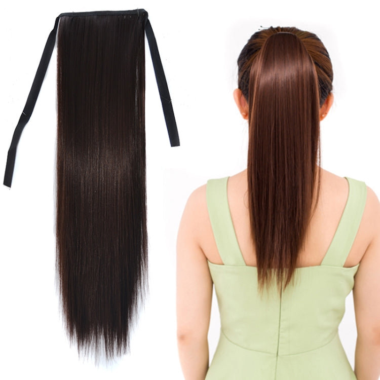 Natürlicher langer, glatter Haar-Pferdeschwanz, Perücke im Bandagen-Stil für Frauen, Länge: 45 cm, 45 cm