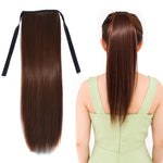 Natürlicher langer, glatter Haar-Pferdeschwanz, Perücke im Bandagen-Stil für Frauen, Länge: 45 cm, 45 cm