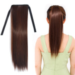 Natürlicher langer, glatter Haar-Pferdeschwanz, Perücke im Bandagen-Stil für Frauen, Länge: 45 cm, 45 cm