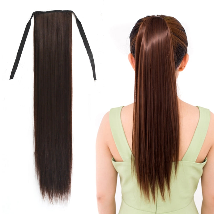 Natürlicher, langer, glatter Haar-Pferdeschwanz, Verband-Stil, Perücken-Pferdeschwanz für Frauen, Länge: 60cm, 60cm