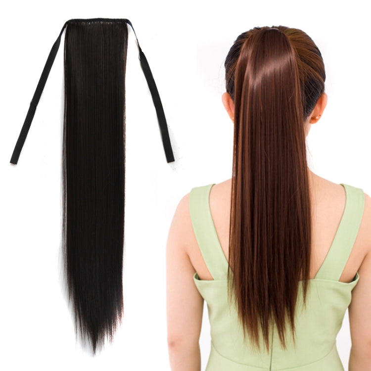 Natürlicher, langer, glatter Haar-Pferdeschwanz, Verband-Stil, Perücken-Pferdeschwanz für Frauen, Länge: 60cm, 60cm