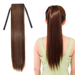 Natürlicher, langer, glatter Haar-Pferdeschwanz, Verband-Stil, Perücken-Pferdeschwanz für Frauen, Länge: 60cm, 60cm