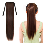 Natürlicher, langer, glatter Haar-Pferdeschwanz, Verband-Stil, Perücken-Pferdeschwanz für Frauen, Länge: 60cm, 60cm