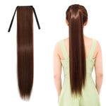 Natürlicher, langer, glatter Haar-Pferdeschwanz, Verband-Stil, Perücken-Pferdeschwanz für Frauen, Länge: 75 cm, 75 cm
