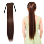 Natürlicher, langer, glatter Haar-Pferdeschwanz, Verband-Stil, Perücken-Pferdeschwanz für Frauen, Länge: 75 cm, 75 cm