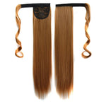 26# Unsichtbare nahtlose Perücke im Verbandstil, lange, glatte Haare, Perücken-Pferdeschwanz, 26#