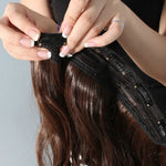 1# One-piece Seamless Five-clip Wig Long Straight Wig Piece, 1#