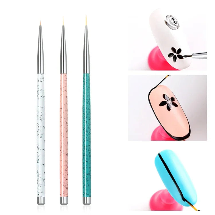 3 Stk. Nagelmalstift Dotting-Tools Zeichenstift Schnitzwerkzeug Nailart Zubehör Pinsel Nagelstift Set