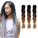 Fashion Color Gradient Individual Braid Wigs Chemical Fiber Big Braids, Length: 60cm(56 Purple+Lake Blue+Light Purple), 21, 35, 37, 38, 44, 45, 46, 47, 49, 50, 51, 56