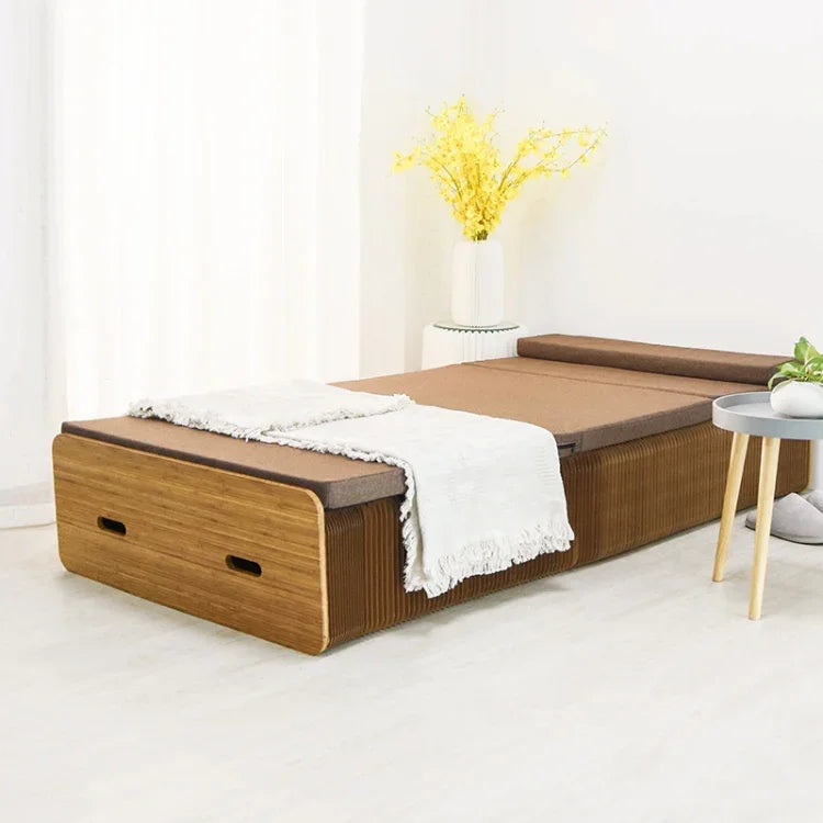 Kreatives Klapp-Einzelbett, Größe: Breite: 200x90cm, Größe: Breite: 200x90cm (Grau), Größe: Breite: 200x90cm (Braun)