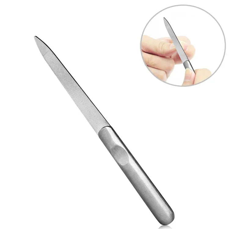 Nagelfeile aus poliertem Edelstahl, Länge: 95mm
