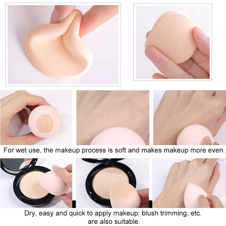 Set mit weichen Make-up-Schwämmen, Ei-Kosmetik-Puffs und Fläschchen, zufällige Farbauswahl