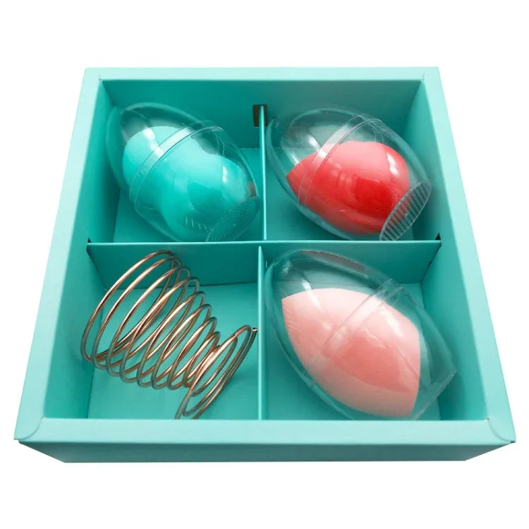 Set mit 4 weichen, tropfenförmigen Make-up-Schwämmen in Eiform, Kürbisform, 4er-Pack