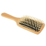 Natürlicher Massage-Haarkamm aus Holz mit Gummibasis und Holzbürste, Größe: Groß, Groß (Weiß), Groß (Schwarz)