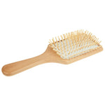 Natürlicher Massage-Haarkamm aus Holz mit Gummibasis und Holzbürste, Größe: Groß, Groß (Weiß), Groß (Schwarz)