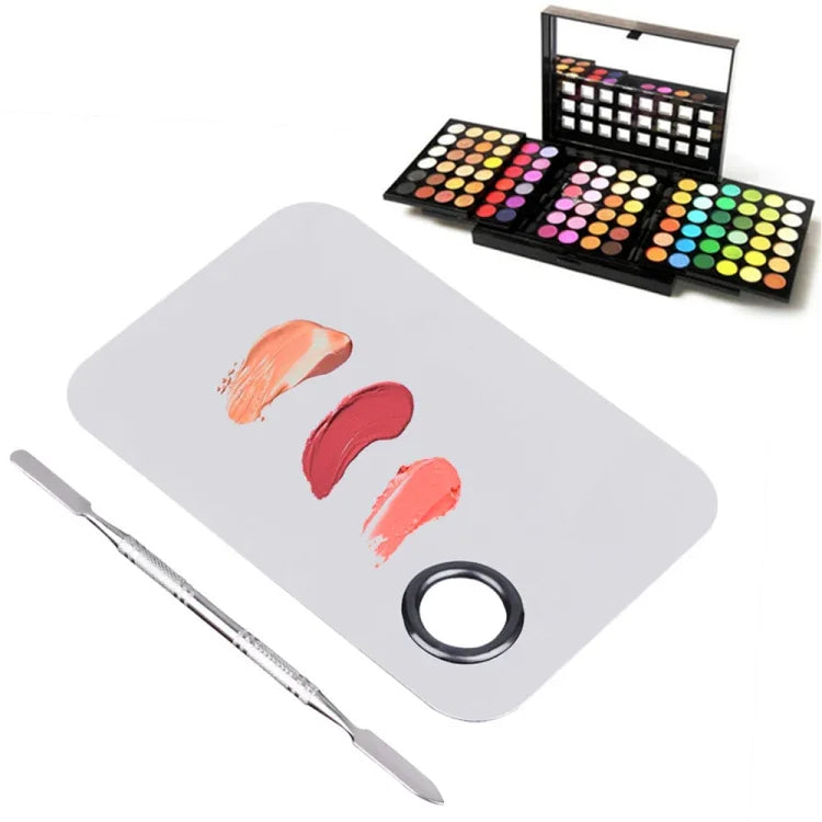 Make-up-Palette aus Edelstahl, Größe L, quadratisch, 150 x 100 mm