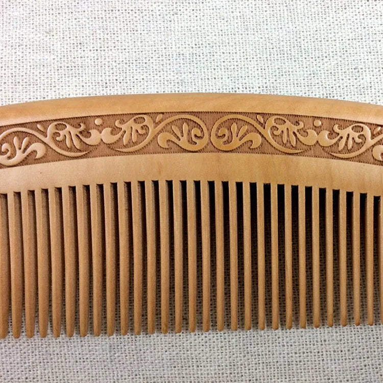 Antistatischer Massagekamm aus Holz + Geschenkbox, Farbe der Geschenkbox zufällig, 3 Stück