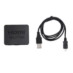 4K HDMI-Splitter Full HD 1080p Video HDMI Umschalter 1x2 Split Out Verstärker Dual Display für HDTV DVD PS3 Xbox, 4K HDMI (Schwarz), 4K HDMI (Weiß)