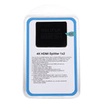 4K HDMI-Splitter Full HD 1080p Video HDMI Umschalter 1x2 Split Out Verstärker Dual Display für HDTV DVD PS3 Xbox, 4K HDMI (Schwarz), 4K HDMI (Weiß)