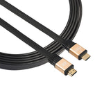 1m HDMI 2.0 (4K) 30AWG High Speed 18Gbps vergoldete Stecker HDMI Stecker zu HDMI Stecker Flachkabel, Länge: 1m