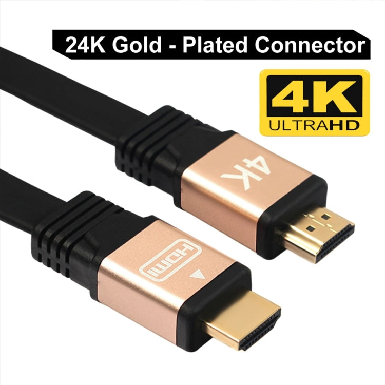 1m HDMI 2.0 (4K) 30AWG High Speed 18Gbps vergoldete Stecker HDMI Stecker zu HDMI Stecker Flachkabel, Länge: 1m