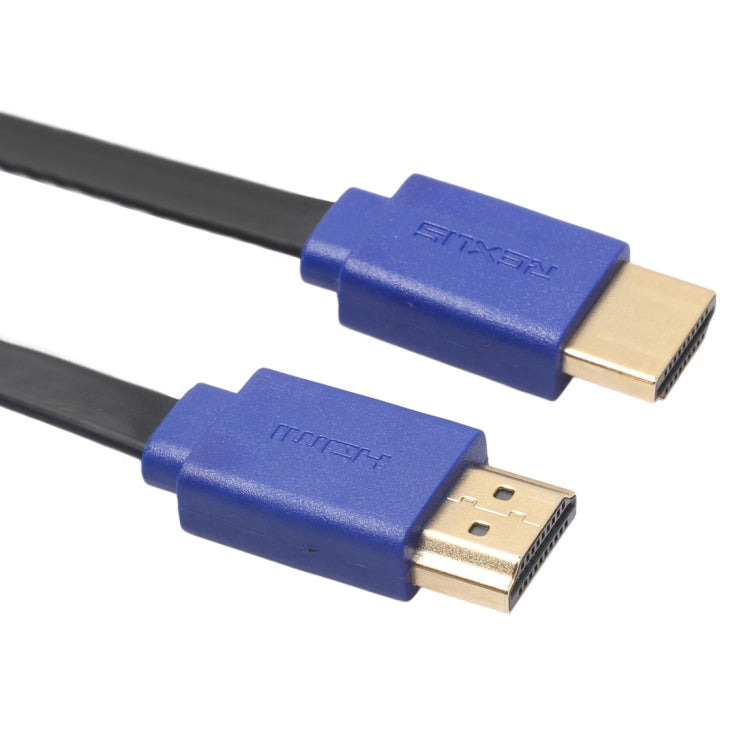 1,8m HDMI 1.4 (1080P) vergoldete Stecker HDMI Stecker zu HDMI Stecker einziehbares Flachkabel, Länge: 1,8m
