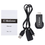 MiraScreen WLAN-Display-Dongle / Miracast Airplay DLNA Display Receiver Dongle Drahtloses Spiegelungsgerät mit 2-in-1 USB-Kabel