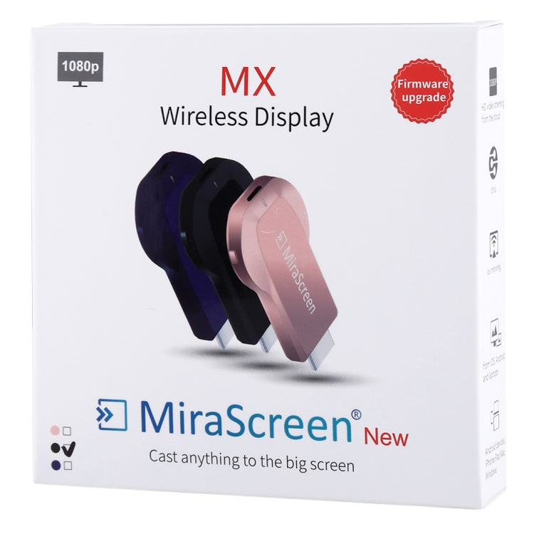 MiraScreen WLAN-Display-Dongle / Miracast Airplay DLNA Display Receiver Dongle Drahtloses Spiegelungsgerät mit 2-in-1 USB-Kabel