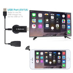 MiraScreen WLAN-Display-Dongle / Miracast Airplay DLNA Display Receiver Dongle Drahtloses Spiegelungsgerät mit 2-in-1 USB-Kabel