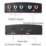 1080P HD HDMI zu YPbPr Video- und R/L Audio Adapter Konverter, HDMI zu YPbPr+R/L