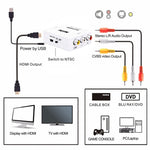 HOWEI HW-2105 Mini AV CVBS/L+R Audio zu HDMI Konverter Adapter, unterstützt Scaler 1080P, HW-2105 AV zu HDMI