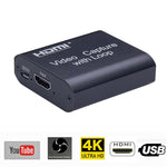 USB 2.0 auf HDMI 4K HD Video-Capture mit Loop-Ausgang