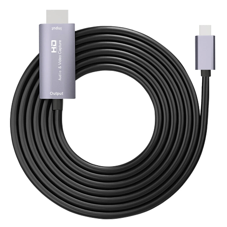 Z36A HDMI Stecker auf USB-C / Typ-C Stecker HD Video Capture Card, Kabellänge: 2m, HDIMI zu Typ-C
