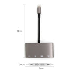 1040KEY 8-Pin zu USB + Typ-C / USB-C + OTG Multifunktionaler Konverter Adapter, 1040KEY