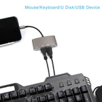 1040KEY 8-Pin zu USB + Typ-C / USB-C + OTG Multifunktionaler Konverter Adapter, 1040KEY