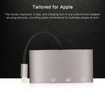 1040KEY 8-Pin zu USB + Typ-C / USB-C + OTG Multifunktionaler Konverter Adapter, 1040KEY