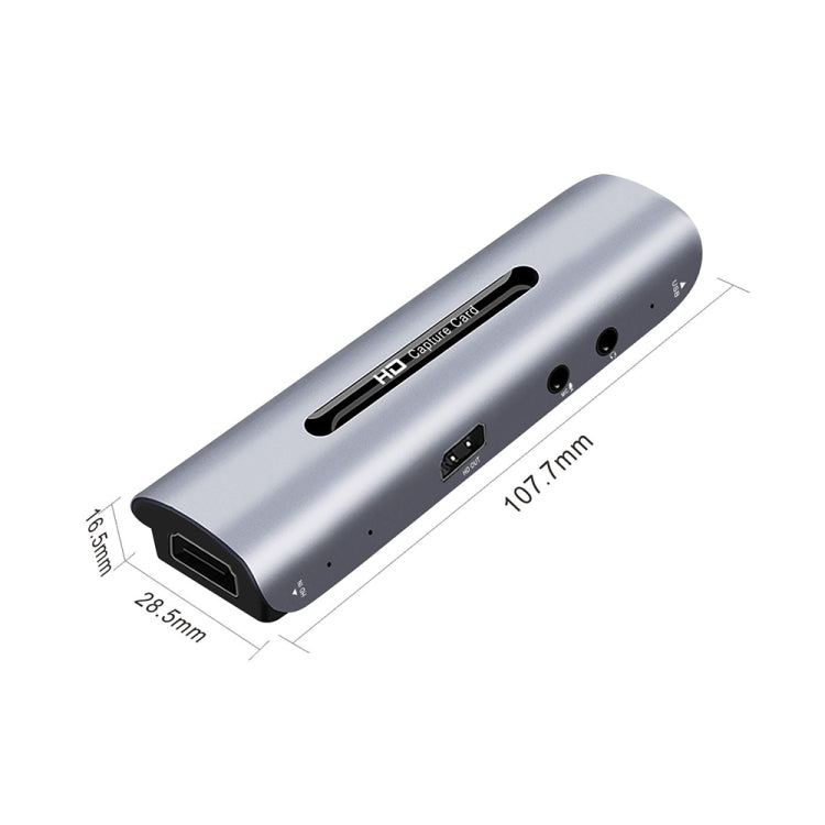 Z35 HDMI-Buchse + Mikrofon zu HDMI-Buchse + Audio + USB HD Video & Audio Capture Card mit Loop, Z35
