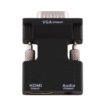 HDMI Buchse zu VGA Stecker Konverter mit Audioausgang Adapter für Projektor, Monitor, Fernseher, HDMI zu VGA+Audio