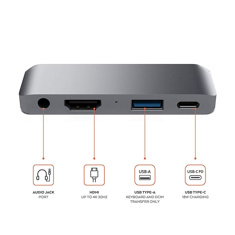 HW-TC29 4-in-1 Typ-C / USB-C Multifunktionaler Erweiterungs-HUB Adapter iPad Pro Hub