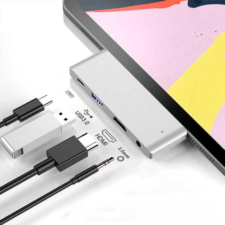 HW-TC29 4-in-1 Typ-C / USB-C Multifunktionaler Erweiterungs-HUB Adapter iPad Pro Hub