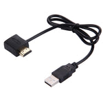 50 cm HDMI Buchse + HDMI Stecker zu USB 2.0 Stecker Adapterkabel, HDMI Buchse + Stecker