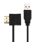 50 cm HDMI Buchse + HDMI Stecker zu USB 2.0 Stecker Adapterkabel, HDMI Buchse + Stecker