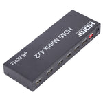 HDMI 4x2 Matrix Umschalter / Splitter mit Fernbedienung, unterstützt ARC / MHL / 4Kx2K / 3D, 4 HDMI Eingänge, 2 HDMI Ausgänge, unterstützt ARC / MHL / 4Kx2K / 3D