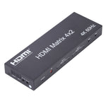 HDMI 4x2 Matrix Umschalter / Splitter mit Fernbedienung, unterstützt ARC / MHL / 4Kx2K / 3D, 4 HDMI Eingänge, 2 HDMI Ausgänge, unterstützt ARC / MHL / 4Kx2K / 3D