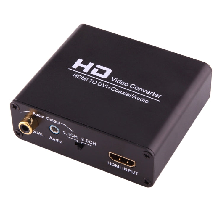 NEWKENG X5 HDMI zu DVI mit Audio 3,5mm Koaxial Ausgang Video Konverter, EU-Stecker, X5 HDMI zu DVI mit Audio