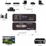 NEWKENG X5 HDMI zu DVI mit Audio 3,5mm Koaxial Ausgang Video Konverter, EU-Stecker, X5 HDMI zu DVI mit Audio