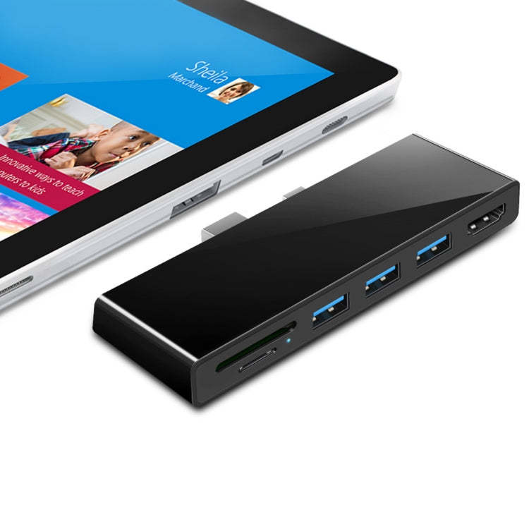 ROCKETEK SK-S5H 3 x USB 3.0 + HDMI + SD / TF Kartenleser HUB 4K HDMI Adapter, SK-S5H